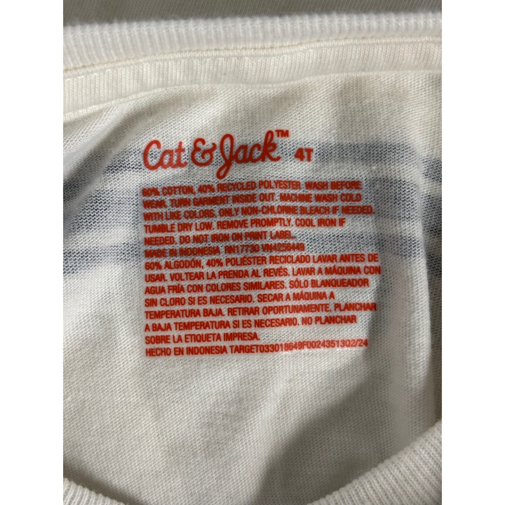 Carter's Cat & Jack Boys 4T Long Sleeve Shirts Bundle Striped Henley Polo 3pc - Picture 8 of 10